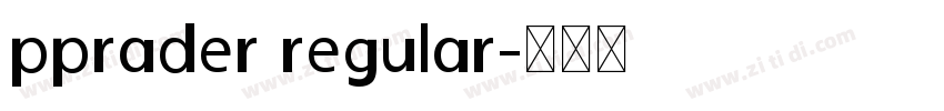 pprader regular字体转换